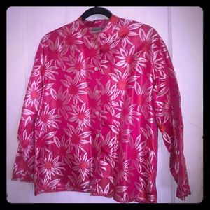 Chico’s Silk Spring Mandarin Collar Jacket